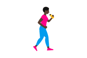 woman running icon.