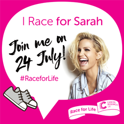Join me at Race for Life for Sarah