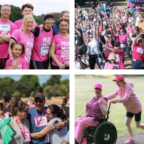 Race for life participants having fun at events