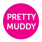 Pretty Muddy in a pink circle icon