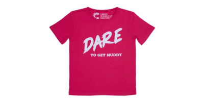 A pink Pretty Muddy t-shirt