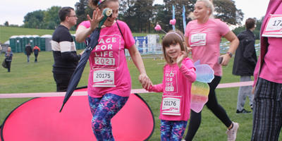 Mother and child at Race for Life