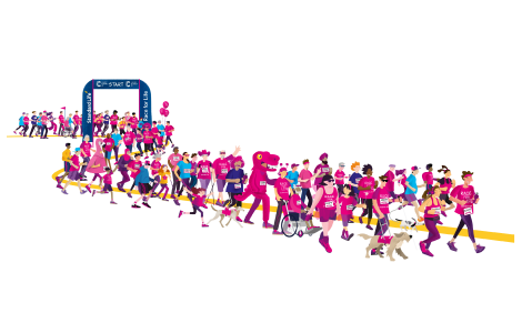 Illustration of Race for Life participants 