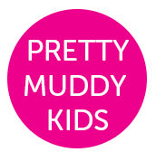 Pretty Muddy Kids in a pink circle icon