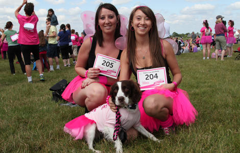 Race for Life participants with dogs